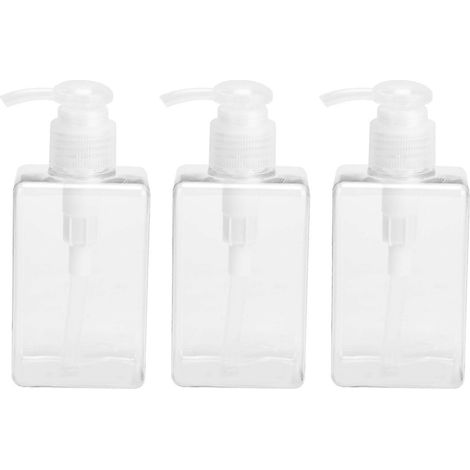 Filiyano-Lot de 3 flacons-pompes vides de 150 ml pour savon liquide pour les mains, en plastique souple, pour la cuisine et la salle de bain. (1/5)