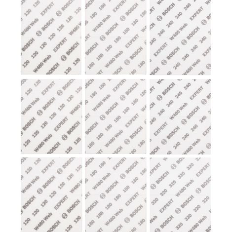 Papel de lija Bosch expert w480 flexible resistente 9 piezas (1/5)