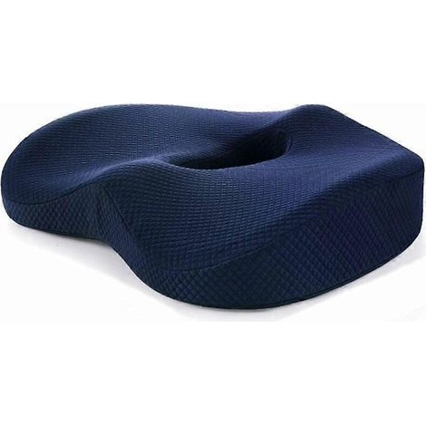 Coussin de siège en mousse à mémoire de forme, orthopédique pour hémorroïdes, coussin coccygien pour voiture, maison, bureau, gamer, fauteuil roulant, coussin lombaire, soulagement des douleurs dorsal (1/4)