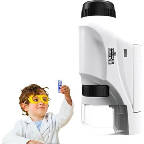 Microscope portatif – Microscope portable Stemscope – Microscope de poche portable pour enfants avec zoom réglable 60-120X, mode microscope pour téléphone (1/4)
