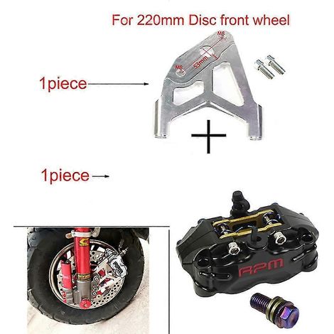 Étrier de frein de moto Rpm, disque de 82 mm, compatible avec scooters Yamaha Aerox, Jog, BWS, NMAX, XMAX, RSZ, Wisp Force, Dirt Pit Bike, Grom Dio - Noir B (1/5)