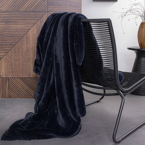 Today Winter Spirit plaid bleu marine 150x125 cm (1/3)