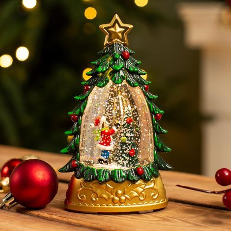 Palla di neve per albero di Natale, mini palla d'acqua luminosa, molto adatta alla decorazione di personaggi per bambini, decorazione della casa (1/5)