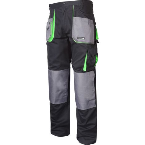 Pantalon noir et vert, 100 % coton, taille XL (56), marquage CE, Lahti (1/2)