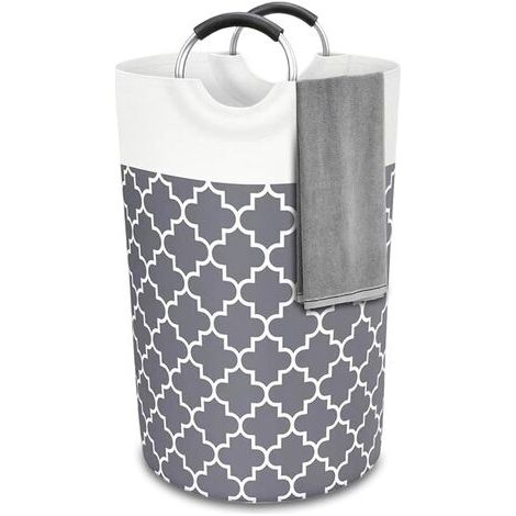 Pair - Panier à linge pliable 82L – Capacité grande pour vêtements – Poignée en mousse souple – Rangement facile dans la buanderie (1/5)