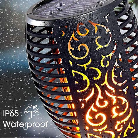 Lampes solaires à flamme étanches IP65, torches de jardin, lot de 4 (1/3)