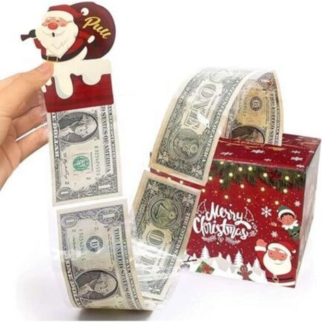 Salvadanaio natalizio per regali in denaro, scatole regalo in contanti, salvadanaio per regali in contanti, scatola regalo a sorpresa per genitori, innamorati, bambini e amici