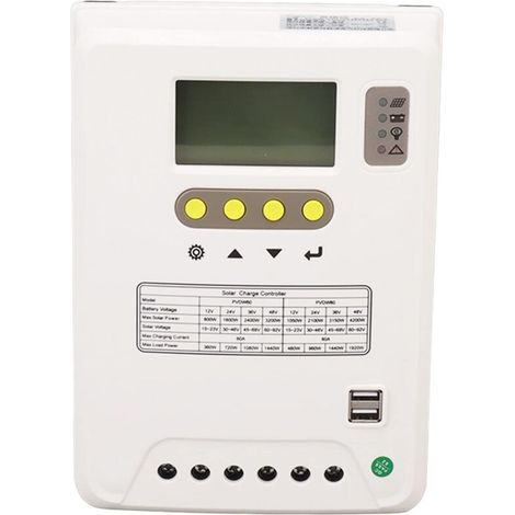 Solar Panel Charge Controller, PC and Aluminium Alloy Solar Charge Controller for Home Use (120A) (1/5)