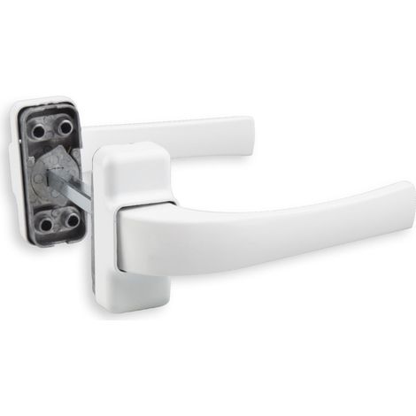 Maniglia a scudo reversibile in alluminio bianco (1/2)