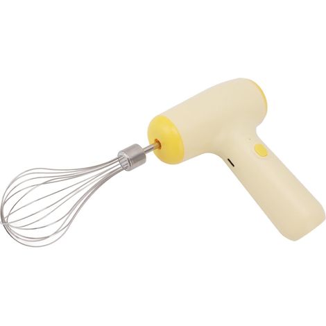 Mini fouet électrique sans fil 5 vitesses pour cuisine, batteur à main beige, compact et portable (1/5)