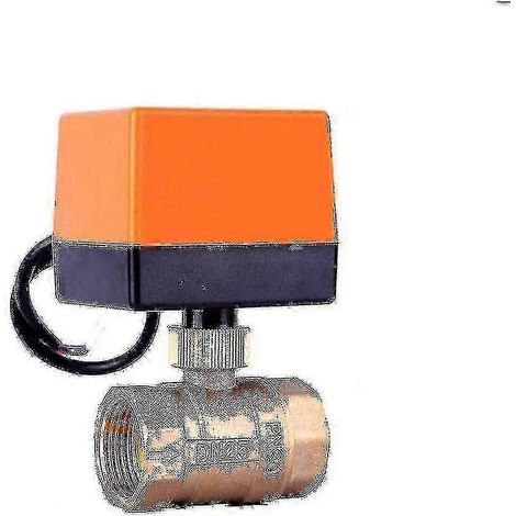 Vanne à bille motorisée 1/2" 3/4" 1" 2" 220 V 12 V 24 V 3 fils Commande 2 points Vanne à bille électrique en laiton (1/2)