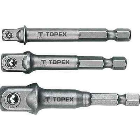 SET ADATTATORI PER BUSSOLA 1/2 - 3/8 - 1/4 - TOPEX - ADATTATORE BUSSOLE 38D151