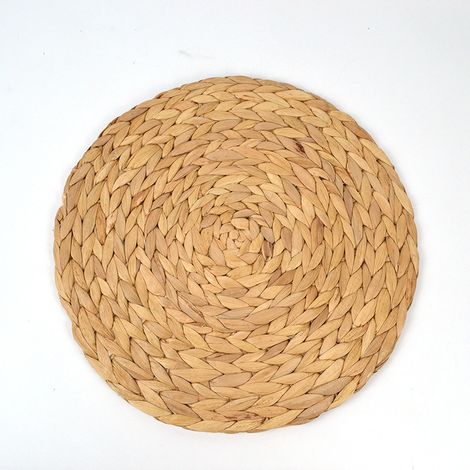 6 x NAPPERONS de Jacinthe D’Eau Ronde 30 CM, Set de Table de qualité en Osier tissé, Dessous de Plat, Sets de Tables isolants et résistants à la Chaleur (1/5)