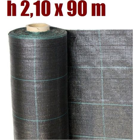 TELO PER PACCIAMATURA NERO QUADRETTATO TESSUTO POLIPROPILENE ANTISTRAPPO - mt 90 x 2,10 H