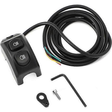 Motorrad-Nebelscheinwerferschalter mit Smart-Relais für BMW R1200GS, R1250GS, F850GS und F750GS – Schwarzes Set