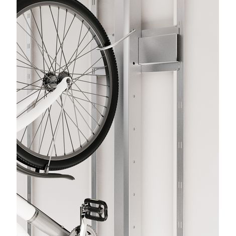 Hörmann Fahrradhalter senkrecht für "Juno" Gerätehäuser, silber, 190 x 20 cm (1/4)