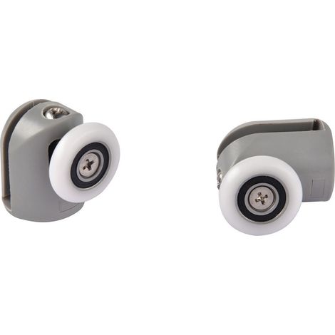 Coppia cuscinetti singola ruota attacco superiore in nylon grigio vetro 4-6 mm Ø25 mm (1/5)