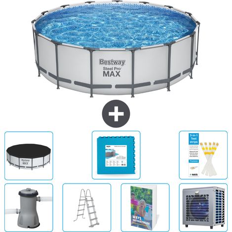 Bestway Piscina Bestway Steel Pro MAX Redonda - 488x122 cm - 8-piezas S601