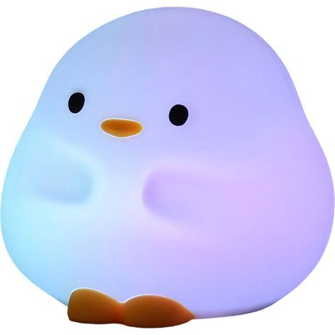Niedliches Enten-Nachtlicht, Silikon-Entenlampe mit verschiedenen Helligkeitsstufen, sanfte LED-Tierlampe für den Schlaf von Kindern, wiederaufladbares Touch-Bettlicht, ideales Geschenk für die Kinder (1/5)