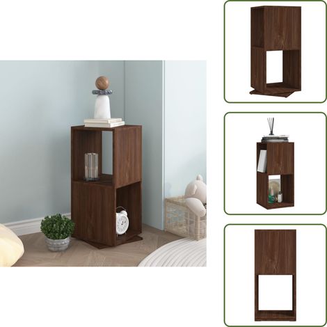 Armario de madera - vidaXL Armario giratorio aglomerado roble marrón 34,5x34,5x75,5 cm - Armario de decoración