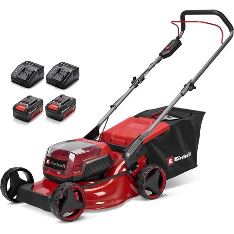 Einhell Tondeuse à gazon sans fil GC-CM 36/42 Li BL Kit PXC (36V, Brushless, largeur de coupe 42cm) Livré avec 2 Batteries 4,0Ah et 2 Chargeurs (1/5)