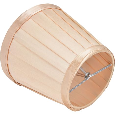 Lot de 2 petits abat-jour résistants à l'usure, lisses, raffinés, légers, sûrs et pratiques pour lampes de table (0206) - Couleur or (1/5)