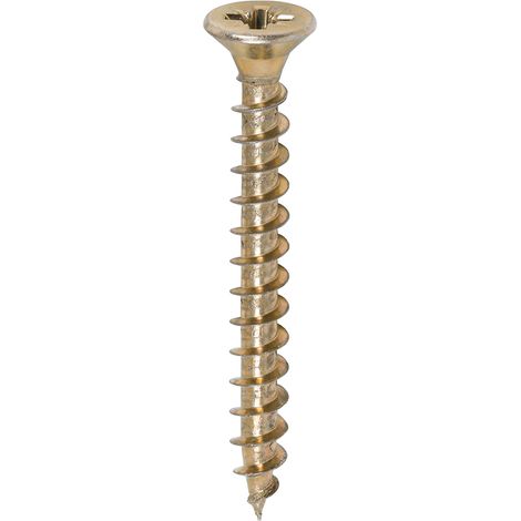 TIMco 5.0 x 45mm Solo Zinc & Yellow Woodscrew Qty 200
