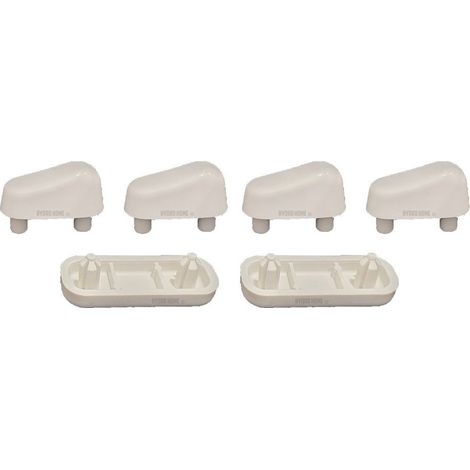 Kit 6 pezzi paracolpi PAR012 mix bianchi in plastica per Copriwater sedile Wc (1/2)