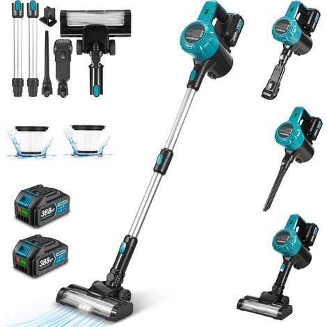 Aspirateur Balai sans Fil 4 en 1,30kpa,Capacité de 1.5 Litre,Livré avec deux batteries de 3,0 Ah (1/5)