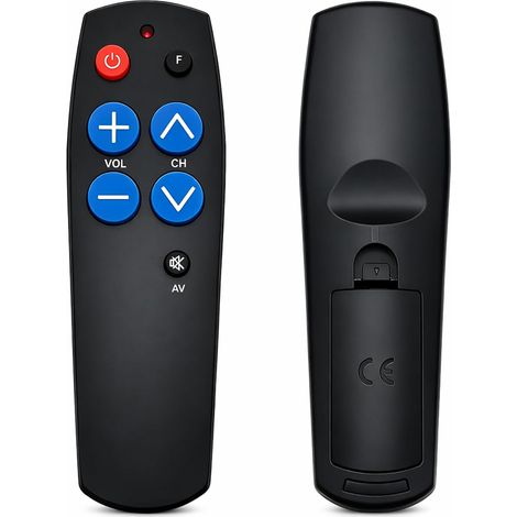 Telecomando universale per anziani con tasti grandi adatto agli anziani, facile da usare e predisposto per TV a infrarossi Per l'abbinamento è necessario il telecomando originale. (1/5)