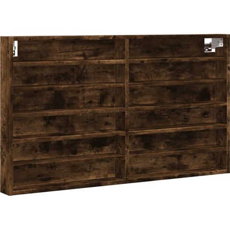 Vitrinenschrank Räuchereiche 100x8,5x58 cm Holzwerkstoff vidaXL