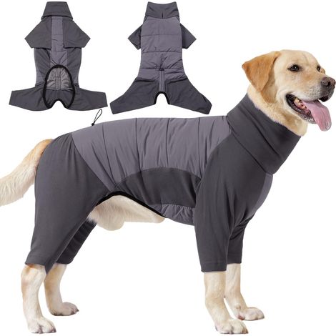 Manteau Polaire pour Chien avec Jambes Pull d'hiver Pyjama pour Chiens Petite Moyen Grande Taille Combinaison intégrale Manteaux Chauds Pull Vêtements Veste (1/5)
