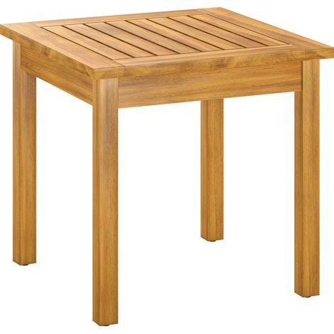 Table basse Juliane extérieur intérieur acacia massif teck naturel 48x48 cm