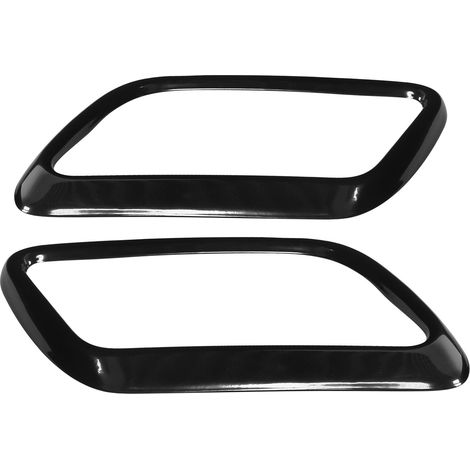 Ensemble de deux pièces de couvercles de tuyau d'échappement en acier inoxydable noir pour Land Rover Range Rover Velar (modèles 2018-2019). (1/5)
