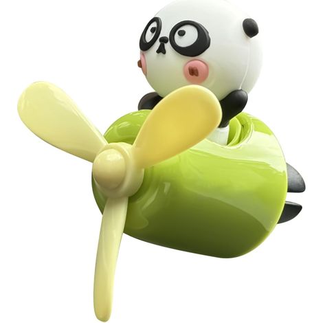 Rafraîchisseurs d'Air Voiture Longue Durée, Porte-Parfum Auto Panda Pilote Cartoon avec Hélice Rotative, Parfum d'Aromathérapie pour Décoration Intérieure Hommes et Femmes Chambre Salon Salle de (1/5)