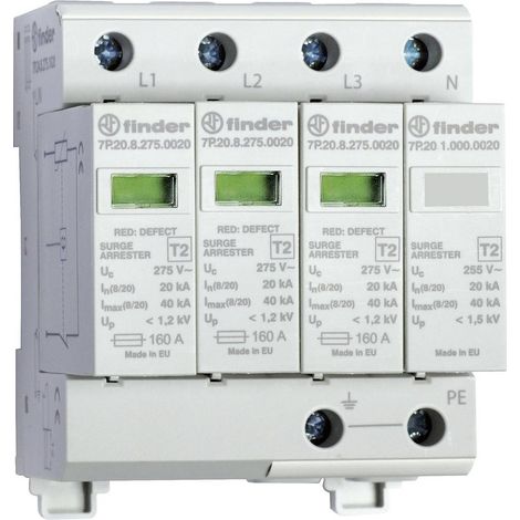 Parafoudre Finder 7P.24.8.275.1020 modules débrochables 230 V (1/2)
