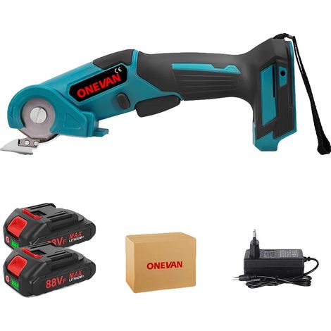 Ciseaux Électriques Sans Fil, Capacité de Découpe Polyvalente, Design Léger, 2Batterie 1EU Chargeur (1/2)