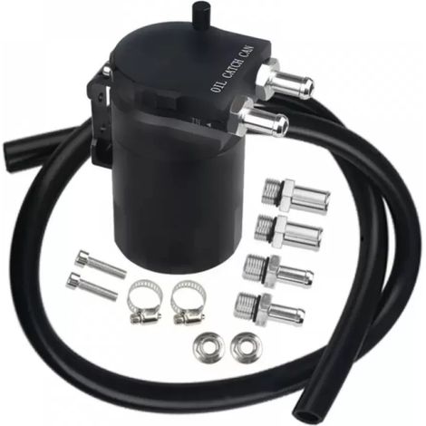 1 Kit récupérateur d'huile, réservoir à chicanes 300 ml, tuyau aluminium universel, pour moteur automobile (1/5)