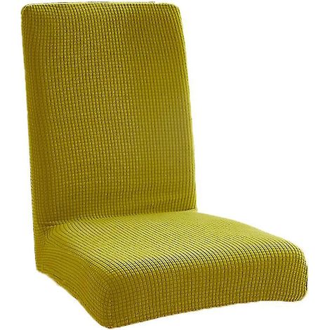Elastischer Esszimmerstuhlbezug, Parsons-Stuhlbezug, Esszimmerstuhlbezug, Smaragdgelb (1/5)
