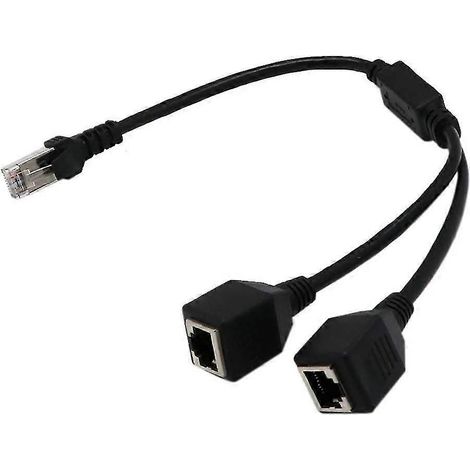 Câble adaptateur répartiteur réseau RJ45 1 mâle vers 2 femelles Ethernet LAN (1/5)