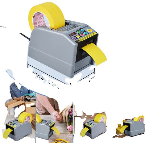 Taglierina automatica per nastro da imballaggio, velocità di alimentazione elevata, lunghezza di taglio regolabile, 25W (1/2)