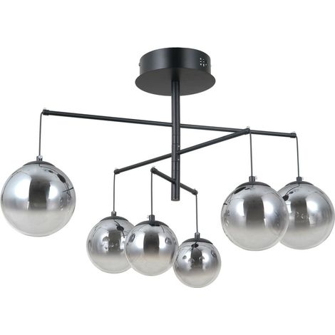 Velada LED-Hängeleuchte schwarz MAT ALU italux PND-34381-6-BK (1/2)