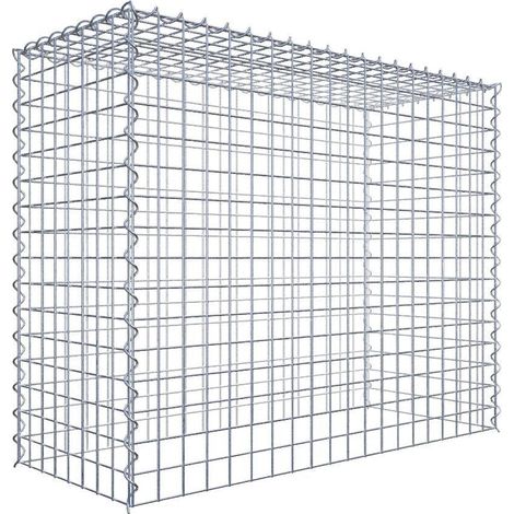 Gabiondeco - Gabion - Element de prolongation en hauteur 100 cm x 80 cm x 40 cm (L x H x P). maille 5 x 5 cm. Spirale. Attention : il manque une grille - Made in Germany (1/5)