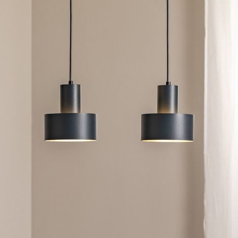 [GEBRAUCHT] B-Ware Sigma Hängeleuchte Pendellampe Rif 2 anthrazit Stahl 2flg linear dimmbar E27 (1/2)