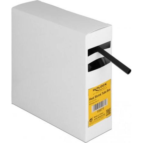 Delock 19971 Guaina termoretraibile Nero 6 mm Restringimento:3:1 1 pz.