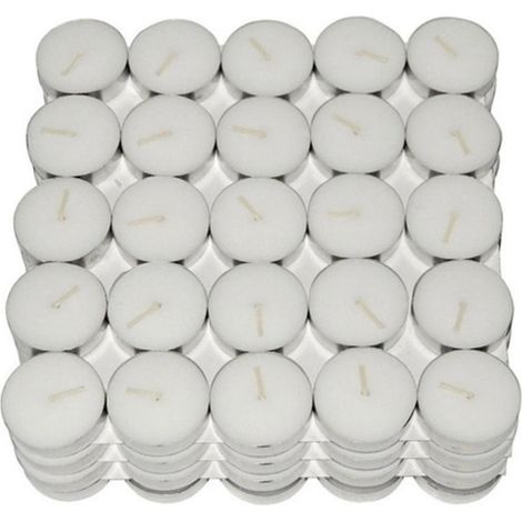 100 Bougies Chauffage Blanc Sans Fumée Ni Odeur, 4 Heures, pour Mariage et Événements (1/5)