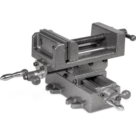 Combinaison étau de perçage et table croisée 100 mm – Ouverture 102 mm – Course X/Y 120/120 mm – Pour bois dur – BAVALR100 – Mw-Tech (1/6)