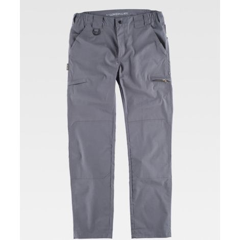 Pantalón de Trabajo Elástico Ripstop - Comodidad y Resistencia Profesional Workteam B4033 M Gris