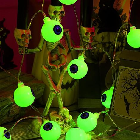 Garland Decoration Light 3 m for Indoor Outdoor Battery Powered Light Halloween Deco Eyeball String Light for Garden (1/5)