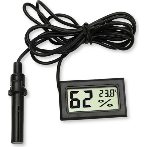 Thermometer-Hygrometer mit Sonde für Terrarien Digitales Thermo-Hygrometer, 2 in 1 (1/2)